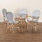 Baxton Studio Naila Classic French Black and White Plastic and Natural Brown Rattan 5-Piece Dining Set 210-12697-12699 - alternate 7